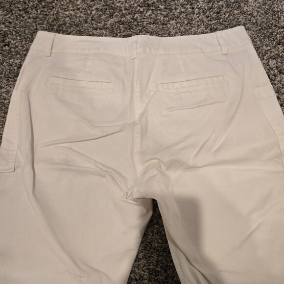 Elliott Lauren White Cropped Pants 6 - Picture 4 of 5